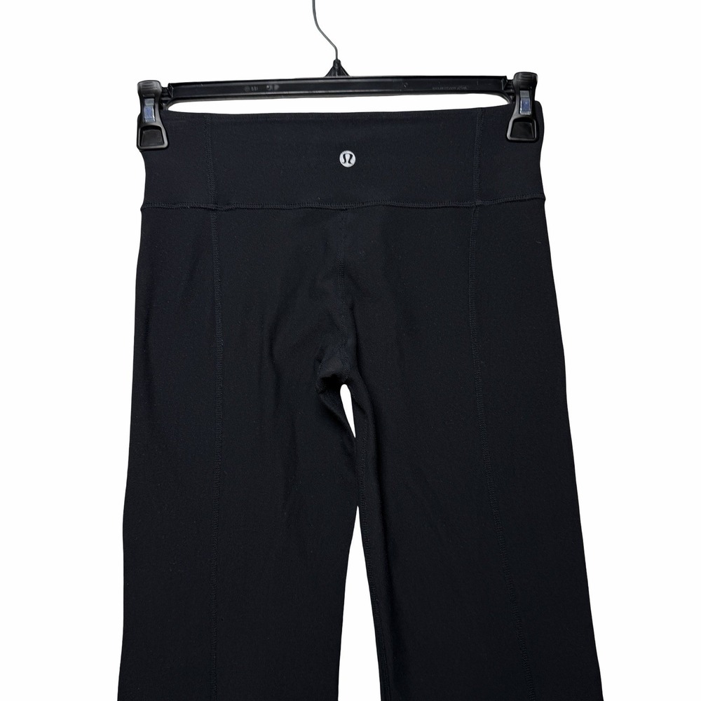 Lululemon Womens Groove Flare Yoga Reversible Pants 4 Black Colorblock Waist Y2K - Picture 11 of 16
